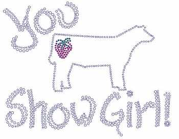 You Show Girl Steer with Strawberry Rhinestone Transfer