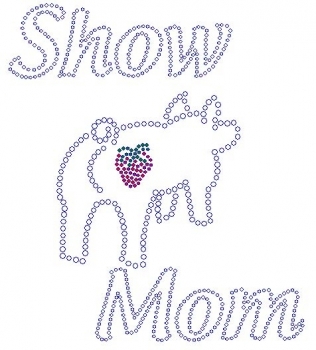Show Mom Pig with Strawberry Rhinestone Transfer