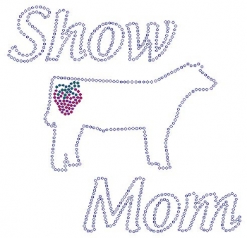 Show Mom Steer with Strawberry Rhinestone Transfer