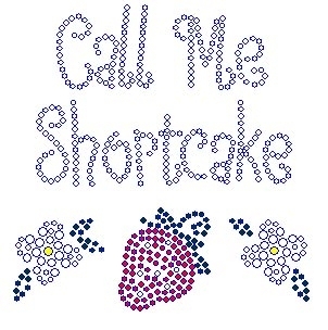 Call Me Shortcake Rhinestone Transfer