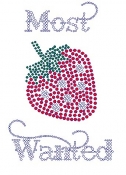 Most Wanted Strawberry Rhinestone Transfer