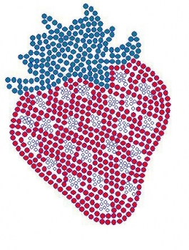 Strawberry Rhinestone Transfer