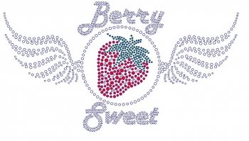 Berry Sweet Rhinestone Transfer