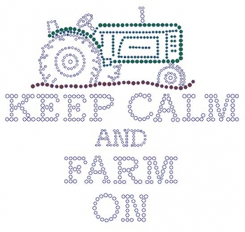 Keep Calm and Farm On Rhinestone Transfer