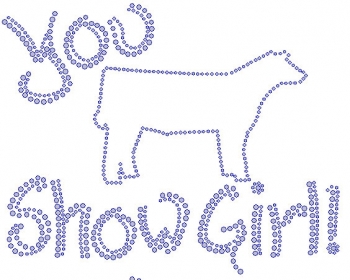Show Girl Cow Rhinestone Transfer