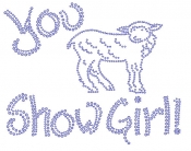 You Show Girl  Sheep Rhinestone Transfer