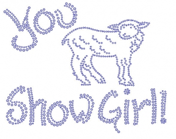 You Show Girl  Sheep Rhinestone Transfer