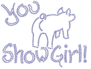 Show Girl Pig Rhinestone Transfer orginal