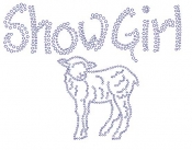 Show Girl  Lamb Rhinestone Transfer