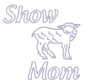 Show Mom Lamb Rhinestone Transfer