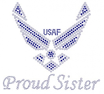 USAF Proud Sister Rhinestone Transfers