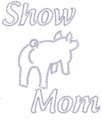 Show Mom Pig Rhinestone Transfer