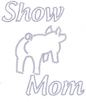 Show Mom Pig Rhinestone Transfer