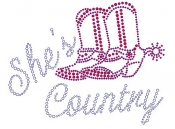 She's Country Rhinestone Transfer