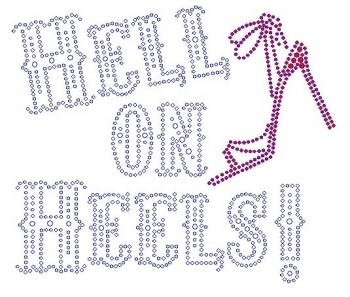 Hell on Heels Rhinestone Transfer
