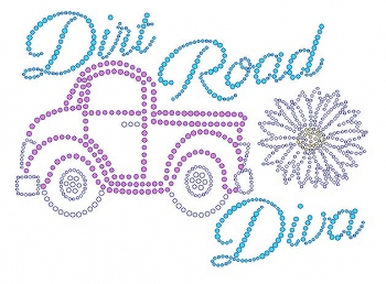 Dirt Road Diva Rhinestone Transfer