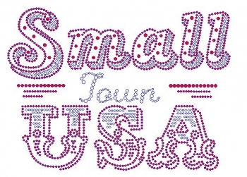 Small Town USA Rhinestone Transfers