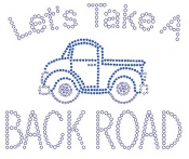 Let's Take a Back Road Rhinestone Transfer