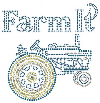 Farm It with Tractor Rhinestone Transfer