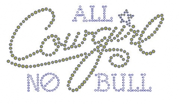 All CowGirl No Bull Rhinestone Transfer