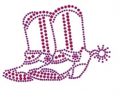 Small Boots Rhinestone Transfer