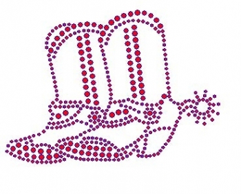 Small Boots Rhinestone Transfer