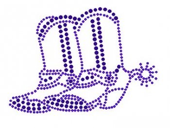 Boots Purple Rhinestone Transfer
