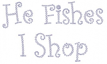 He Fishes I Shop Rhinestone Transfer original