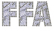 FFA zebra pattern Rhinestone Transfer