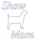 Show Mom Goat Rhinestone Transfer