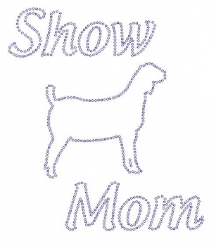 Show Mom Goat Rhinestone Transfer