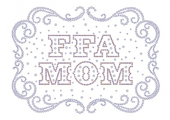 FFA MOM Scroll Rhinestone Transfer