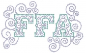 FFA with Swirl Rhinestone Transfer