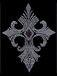 Cross rhinestone transfer large
