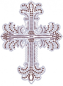 Rhinestone Cross transfer - 120