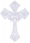 Faith Cross rhinestone transfer