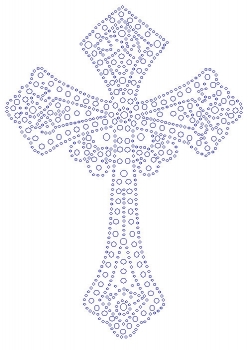 Faith Cross rhinestone transfer