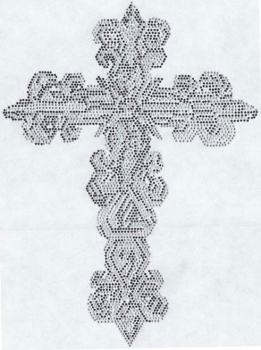 Black and Clear Rhinestone Transfer