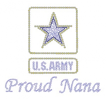 U.S. Army Proud Nana Rhinestone Transfers