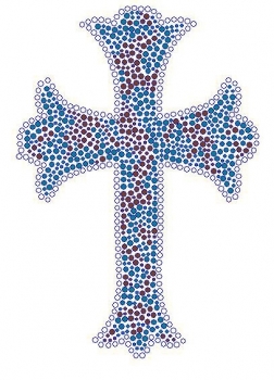 Cross Rhinestone Transfer