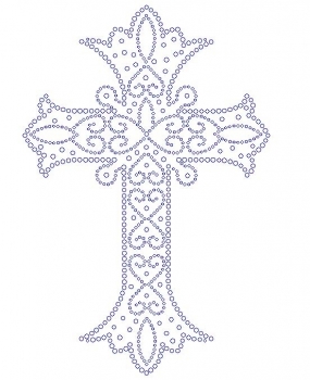 Swrill cross Rhinestone Transfer