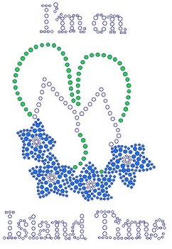 Island Time Rhinestone Transfer