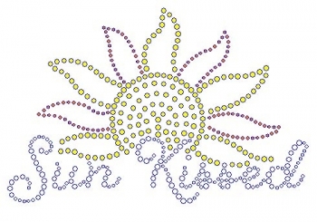 Sun Kissed Rhinestone Transfer