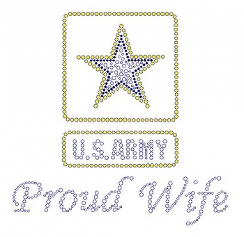 U.S. Army Proud Wife Rhinestone Transfers