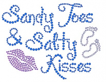 Sandy Toes and Salty Kisses Rhinestone Transfer