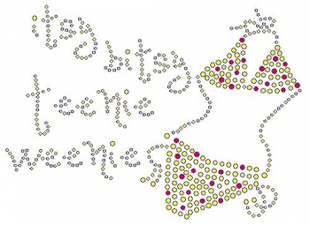 Itsy Bitsy Bikini Rhinestone Transfer