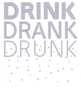 Drink Drank Drunk Rhinestone Transfer