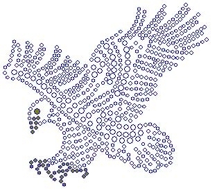 Small Eagle Rhinestone Transfer