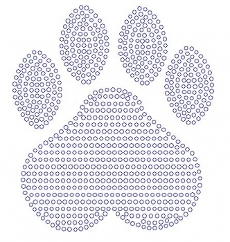 Large Paw Rhinestone Transfer