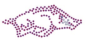 Pig Mascot rhinestone transfer